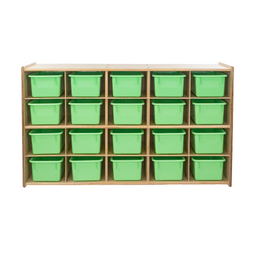 Contender 20 Tray Storage with Lime Green Trays - RTA