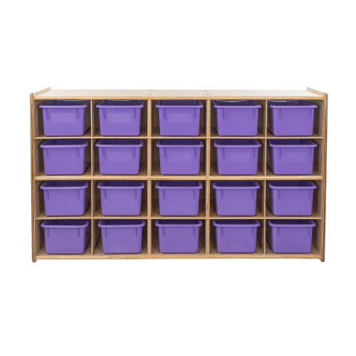 Contender C14509PPF 20 Tray Storage w/Purple Trays, Assembled