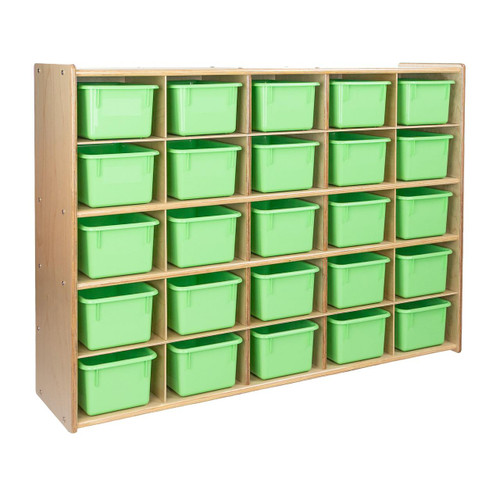 Contender C16009LG 25 Tray Storage w/Lime Green Trays