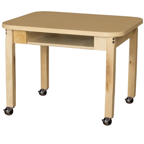 Wood Designs HPL1824DSK16C6 Mobile Classroom High Pressure Laminate Desk with Hardwood Legs- 16
