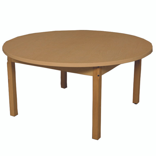 HPL42RND24C6 Mobile 42 Round High Pressure Laminate Table with Hardwood Legs-24