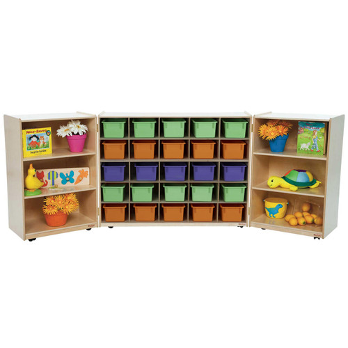 25 Tray Tri-Fold Storage with (25) Assorted Pastel Trays