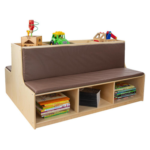 Read-A-Round Double-Sided Bench with Brown Cushions