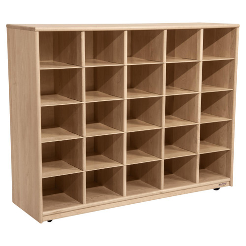 Maple Heritage 25 Cubby Tray Storage without Trays