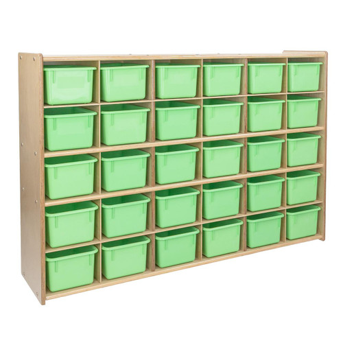  Contender 30 Tray Storage with Lime Green Trays - RTA 