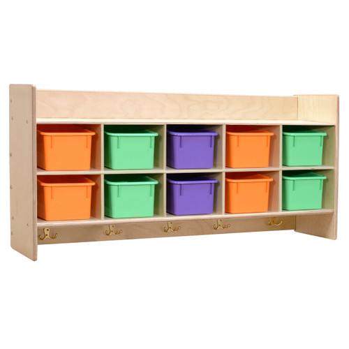 Contender Wall Hanging Storage with 10 Assorted Pastel Trays - RTA