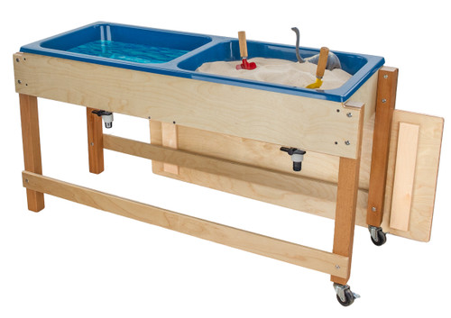 WD11810DBB Sand and Water Table with Top/Shelf Open