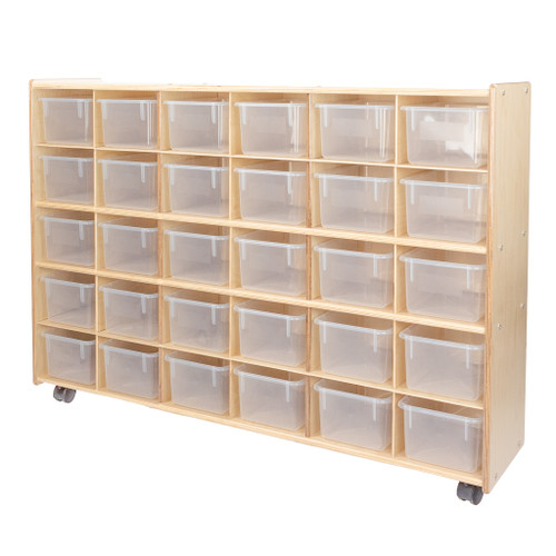 Wood Designs WD16031 30 Tray Storage with Translucent Trays