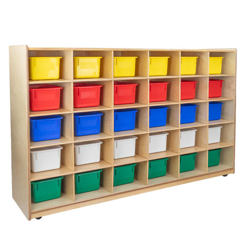 Wood Designs WD16033 30 Tray Storage with Assorted Trays
