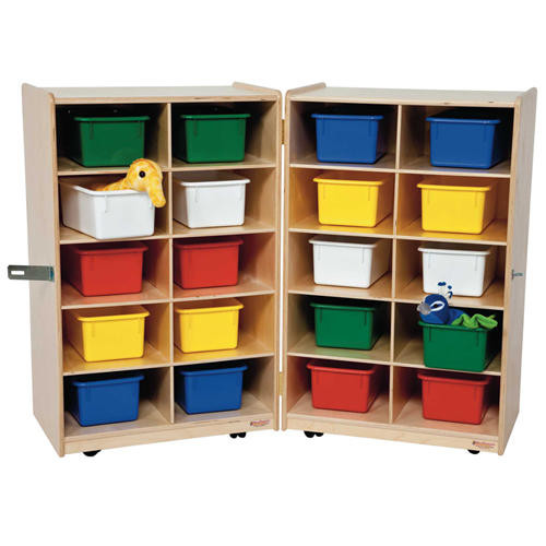 Wood Designs WD16203 Folding Vertical Storage with 20 Assorted Trays