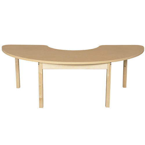 Wood Designs HPL2264HCRC22 Half Circle High Pressure Laminate Table with Hardwood Legs- 22