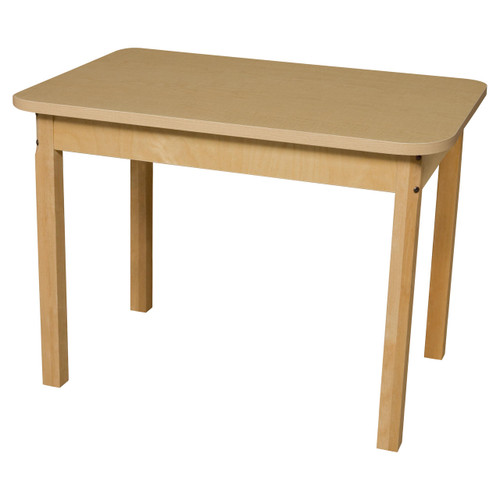 Wood Designs HPL243624 24 x 36 Rectangle High Pressure Laminate Table with Hardwood Legs- 24