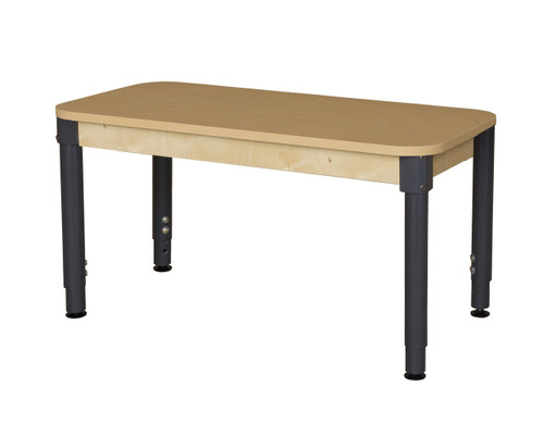 Wood Designs HPL2436A1829 24 x 36 Rectangle High Pressure Laminate Table with Adjustable Legs 18-29