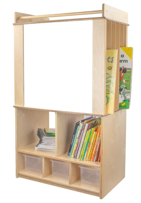 Wood Designs WD99541 Store-It-All Teaching Center w/3 Translucent Trays