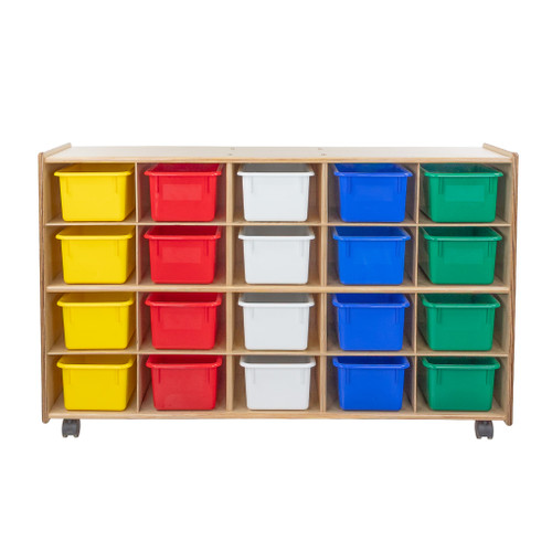 Contender C14503F-C5 20 Tray Storage w/Assorted Trays, Assembled w/Casters