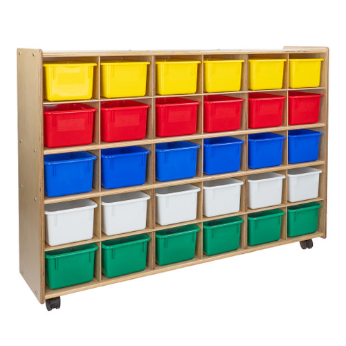 Contender C16033F-C5 30 Tray Storage w/Assorted Trays, Assembled w/Casters