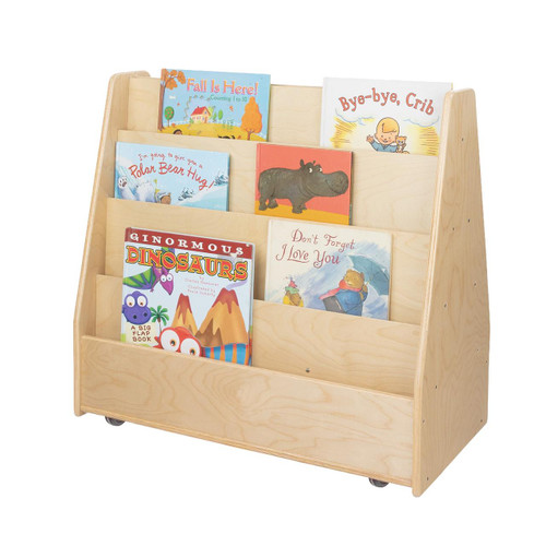 Contender C34230F-C5 Mobile Double Sided Book Display, Assembled w/Casters