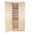 Tip-Me-Not WD990541 Three Adjustable Shelf Wardrobe Unit- 84"H 