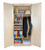 Tip-Me-Not WD990541 Three Adjustable Shelf Wardrobe Unit- 84"H