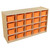 Wood Designs WD14509OR 20 Tray Storage with Orange Trays