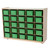 Wood Designs WD16009LG 25 Tray Storage with Lime Green Trays 