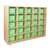 Wood Designs WD16009LG 25 Tray Storage with Lime Green Trays 
