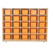 Wood Designs WD16009OR 25 Tray Storage with Orange Trays 