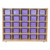 Wood Designs WD16009PP 25 Tray Storage with Purple Trays 