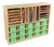 Wood Designs WD14009LG Multi-Storage with 15 Lime Green Trays