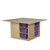 Wood Designs WD85009PP Cubby Table with 12 Purple Trays