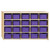 Contender C14509PPF 20 Tray Storage w/Purple Trays, Assembled