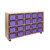 Contender C14509PPF-C5 20 Tray Storage w/Purple Trays, Assembled w/Casters