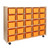Contender C16009F-C5OR 25 Tray Storage w/Orange Trays, Assembled w/Casters 