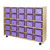 Contender C16009F-C5PP 25 Tray Storage w/Purple Trays, Assembled w/Casters