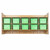 Contender C51409LG Wall Hanging Cubby Storage w/10 Lime Green Trays
