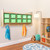 Contender C51409LG Wall Hanging Cubby Storage w/10 Lime Green Trays