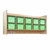 Contender C51409LG Wall Hanging Cubby Storage w/10 Lime Green Trays