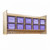 Contender C51409PP Wall Hanging Cubby Storage w/10 Purple Trays 