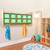 Contender C51409FLG Wall Hanging Cubby Storage w/10 Lime Green Trays, Assembled