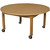 HPL48RND22C6 Mobile Round High Pressure Laminate Table with Hardwood Legs- 22