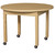 HPL36RND14C6 Mobile 36 Round High Pressure Laminate Table with Hardwood Legs- 14