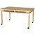 HPL3648DSK24C6 Mobile 36 x 48 Four Seater High Pressure Laminate Desk with Hardwood Legs- 24