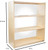 Natural Environments WD12942AC Bookshelf w/Acrylic Back - 42.44"H 