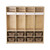 Maple Heritage 4 Section Locker with 8 Baskets