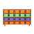 Contender Mobile 20 Tray Storage with Assorted Pastel Trays - Assembled with Casters