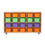  Contender Mobile 20 Tray Storage with Assorted Pastel Trays - Assembled with Casters 