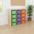 (12) Cubby Storage with Assorted Pastel Trays