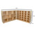 Tray and Shelf Folding Storage with (25) Brown Trays