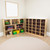 Tray and Shelf Folding Storage with (25) Brown Trays
