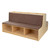 Read-A-Round Double-Sided Bench with Brown Cushions and Trays